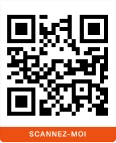 QR Code orange à scanner